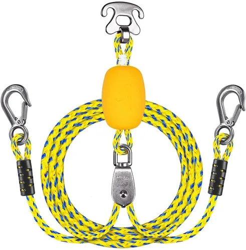 Miniatura 11 de SELEWARE Heavy Duty Boat Tow Harness for Tubing, Boat Tow Rope with Stainless Steel Quick Connector, Heavy Duty Self Centering Tow Harness for Boat