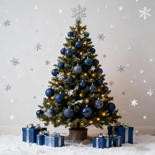 Miniatura 6 de LANGXUN 36 bolas de decoración de árbol de Navidad azul medianoche, bolas de Navidad, decoración de Navidad 2025, adornos de Navidad inastillables