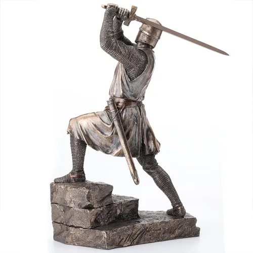 Miniatura 3 de Veronese Design Figura de guerrero de 12 pulgadas con acabado de bronce de resina fundida en frío