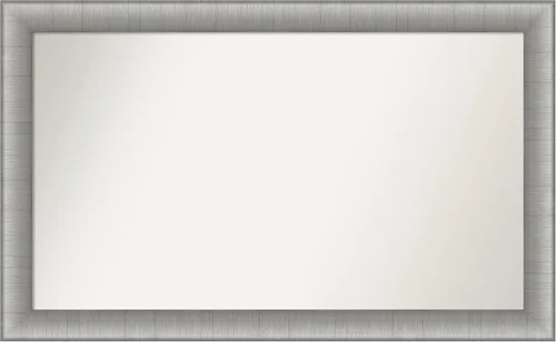 Miniatura 7 de Amanti Art Espejo de baño plateado para sobre fregadero, 28 x 47 pulgadas, espejo rectangular de plata imperial, marco de madera tradicional de gran