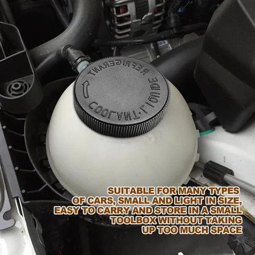 Miniatura 7 de 2 piezas de tapa de depósito negra para tanque de agua refrigerante de radiador de motor, compatible con Infiniti Nissan Renault, OEM# 21712-79900