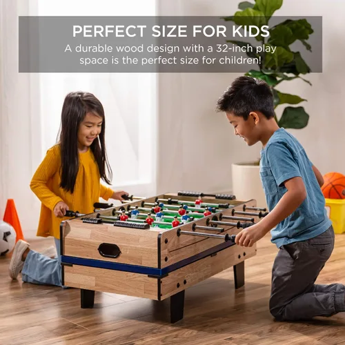 Miniatura 2 de Best Choice Products Serie de mesas de juegos múltiples – Mesas de juego interactivas 4 en 1 y 11 en 1 para niños con futbolín, hockey sobre aire, 4