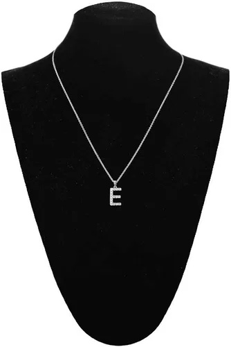 Miniatura 8 de Tarsus Collar con dije de inicial con zirconias cúbicas para mujeres y niñas.