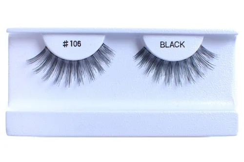 Miniatura 24 de 100 pares de pestañas postizas 100% cabello humano negro natural #747S Negro-747S