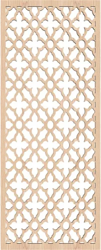 Miniatura 2 de 9 3/8 pulgadas de ancho x 24 3/8 pulgadas de alto x 1/4 pulgadas de alto, paneles de pared de madera con calado decorativo Madison, roble rojo rojo