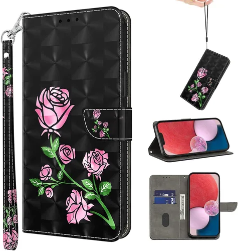 Miniatura 18 de Funda para Samsung Galaxy S22, cartera Flip Folio lindo 3D pintado de dibujos animados PU Funda de cuero PU para niñas mujeres ranuras para tarjetas