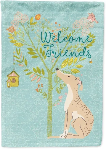 Miniatura 47 de Caroline's Treasures BB7594GF Bandera de jardín de Husky siberiano con texto en inglés "Welcome Friends" - Bandera decorativa para patio exterior