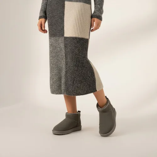 Miniatura 115 de CUSHIONAIRE, Hip 2 - Botas de nieve de gamuza auténtica para mujer, sin cordones, con cómodo forro de piel de oveja sintética + espuma viscoelástica