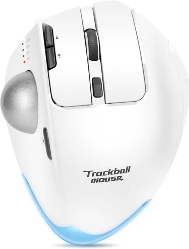 Miniatura 8 de TRELC Ratón Trackball Inalámbrico, Ratón Ergonómico con Bola Rodante con 4800 DPI/7 Botones Programables, Ratón de Control con Pulgar, Ratón Óptico