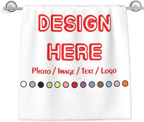 Miniatura 7 de HAOGEILI - Toallas de mano personalizadas con nombre y logotipo de imagen, alta absorción de agua, adecuadas para baño, tocador, viajes, camping