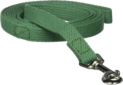 Correa de entrenamiento para perros de algodón, 6 pies, verde