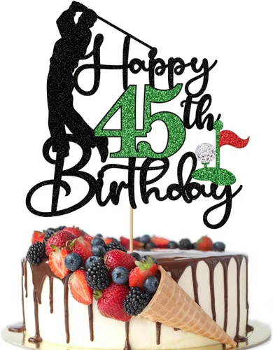 Miniatura 8 de Golf Happy 10th Birthday Cake Topper, Golfer/Sports Themed Birthday or Retirement Cake Decorations,Golf Ten 10 Years Old Ball Player Sport Themed