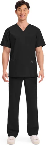 Miniatura 45 de Cherokee WW Professionals WW695 - Camisa de uniforme sanitario para hombre, con cuello en V