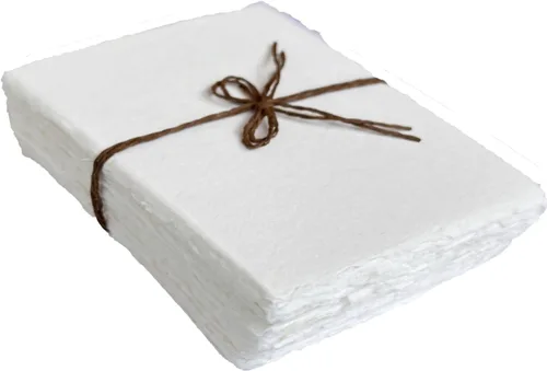 Papel de algodón hecho a mano con borde Deckle de algodón reciclado, papel mixto para postales, invitaciones, manualidades y anuncios (4 x 6 4x6 OFF
