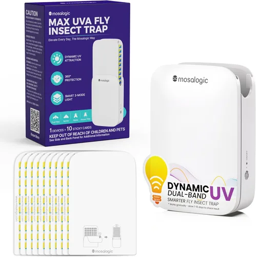 Miniatura 9 de Mosalogic - Trampas para Moscas de la Fruta para Interiores, Trampa de Mosquitos para la Casa, Área de Protección de 600 Pies Cuadrados, Trampa
