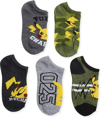 Miniatura 3 de Pokemon Boys' 5 Pack No Show Socks