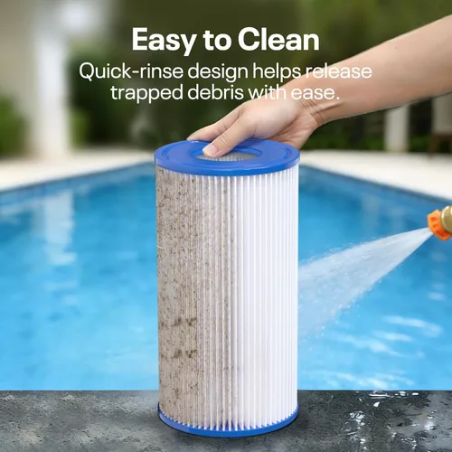 Miniatura 7 de POOLPURE Filtro de piscina tipo A o C / III que reemplaza a Intex 29000E/59900E/#29003E, bomba de filtro 1000/1500/530 GPH, C-4607, funículo, fácil
