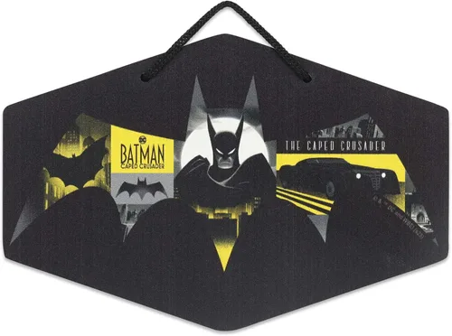 Miniatura 13 de DC Comics Batman Pop Art - Letrero redondo de metal, arte de pared retro de Batman para cueva de hombre, habitación de adolescentes o sala de cine