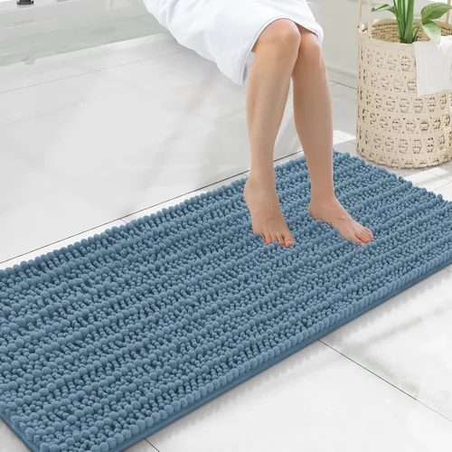 Miniatura 333 de Smiry Alfombras de Baño 24x16 pulgadas, Alfombras de Baño de Chenilla Extra Suaves y Absorbentes, Respaldo de Goma Antideslizante, Lavable a Máquina