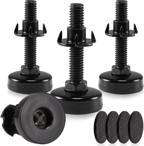 Miniatura 9 de Pies niveladores de muebles ajustables y resistentes para armarios, sofás, mesas, sillas, elevadores, soporte de 1320 libras, kit de tuercas en T