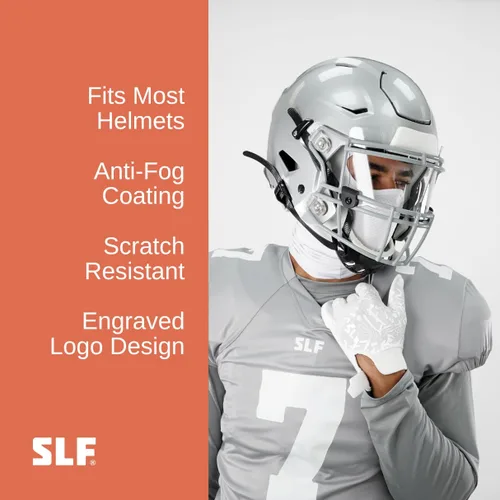 Miniatura 6 de SLEEFS Visera de fútbol transparente para casco - Visera de fútbol profesional - Protector facial y ocular - Compatible con cascos juveniles