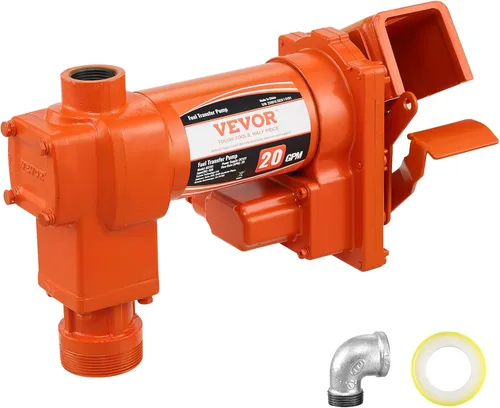 Miniatura 14 de VEVOR Bomba de transferencia de combustible, 12 V CC 20 GPM 1/4 HP, bomba extractora de gasolina con boquilla automática, manguera de descarga
