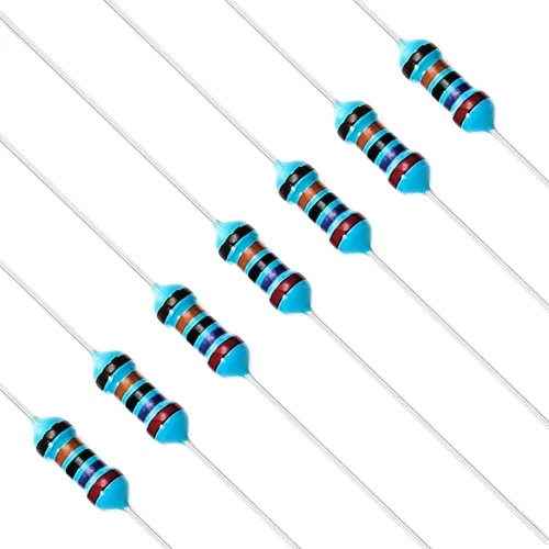 Miniatura 63 de Chanzon 100pcs 1/4W (0.25W) 62 Ohmios Resistencia fija de película metálica Ohmios 0.01 ±1% Tolerancia 62R MF Resistencias de orificio pasante