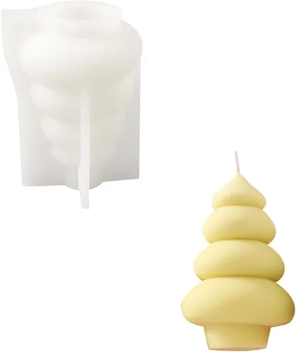 Miniatura 9 de Boowan Nicole Molde de vela de árbol de Navidad para suministros de fabricación de velas Decoración del hogar DIY (LZ0557)