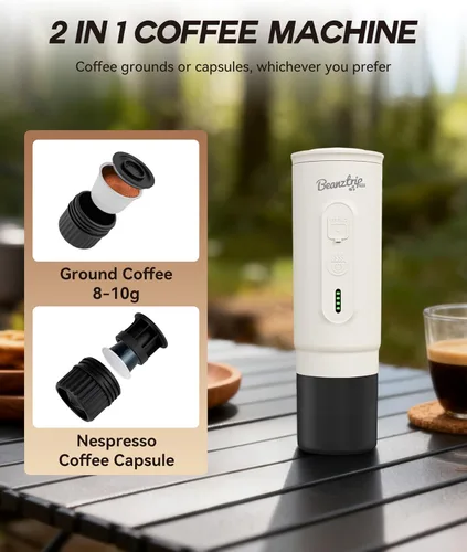 Miniatura 2 de H02 PRO - Cafetera eléctrica portátil para el día del padre, compatible con cápsulas originales NS Capsule y café molido, mini cafetera de viaje