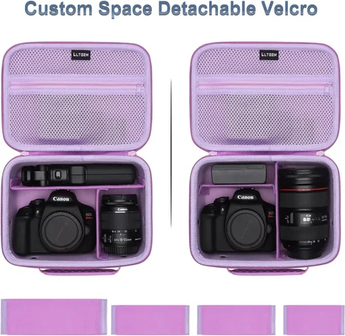 Miniatura 2 de Estuche para cámara compatible con Canon EOS Rebel T7/R50/R6 Mark II/R100/R50 V/T6/R8/R10/R5 Mark II/RP/R7/5D Mark IV/SL3/R5/T100 DSLR SLR Cámara