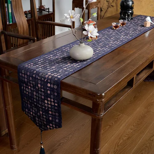Miniatura 10 de Extra Long 2-Piece Table Runner Set 118, Waterproof Banquet Table Decor, Double Sided Event Cloth, Heavy Duty Tea Mat, Washable Reversible Brocade