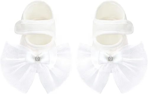 Miniatura 4 de Lilax Vestido de novia blanco sin mangas de tul de encaje para bebé niña traje de 3 piezas
