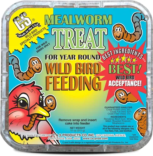 Miniatura 20 de C&S Golosina de Sebo de Alta Energía, Alimento para Aves Silvestres para Pajaros Carpinteros, Trepadores, Carboneros y Agateadores, Paquete de 8