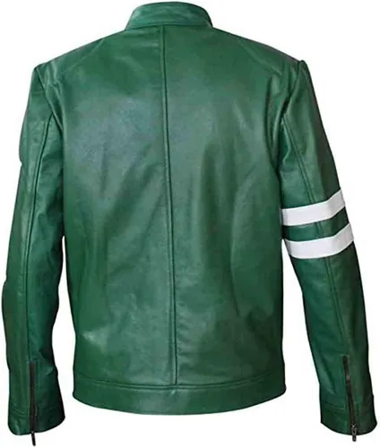 Miniatura 3 de Green Ben-10 - Chaqueta de motociclista para adultos Tennyson Alien Swarm Ryan Kelly de piel sintética ultra suave