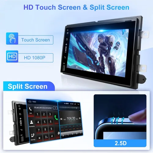 Miniatura 7 de 2+64G Android 13 Radio de Coche Estéreo para Ford F150/F250/F350 2004-2014, Radio de Coche Estéreo con Pantalla Táctil de 7 Pulgadas 1080P