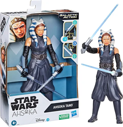 Miniatura 2 de STAR WARS Galactic Action Ahsoka Tano, figuras de acción a escala de 12 pulgadas, juguetes interactivos para niños y niñas de 4 años