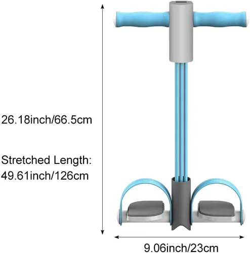Miniatura 2 de Entrenador Abdominal, Equipo de Entrenamiento para Abdominales, Cuerda Elástica de 6 Tubos para Fitness, Cuerda de Tensión para Dominadas, Banda