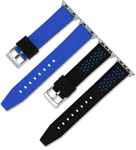 Miniatura 2 de Compatible con correas de Apple Watch de 1.614 in/1.575 in/1.496 in 1.929 in/1.772 in/1.732 in/1.654 in, correa de silicona de repuesto para iWatch