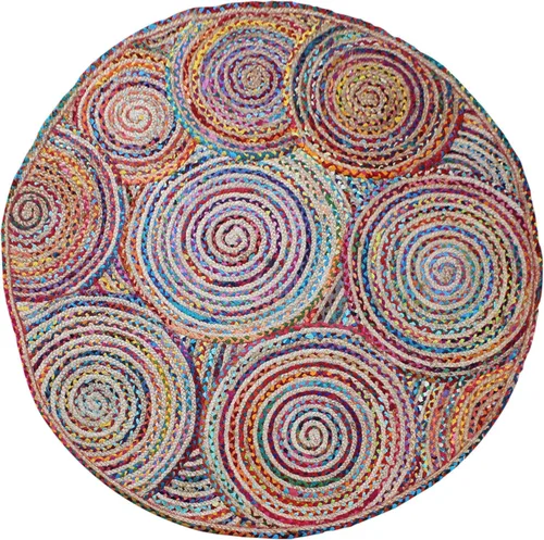 Miniatura 29 de Natural Jute Collection - Alfombra cuadrada de 3 x 3 pies, alfombra de yute trenzada a cuadros multicolor de 0.27 pulgadas de grosor, ideal