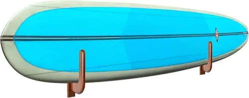 Miniatura 4 de TESLYAR Soporte de pared para tabla de surf, estante de madera para almacenamiento en pared, ganchos de madera maciza para tabla de surf, tabla