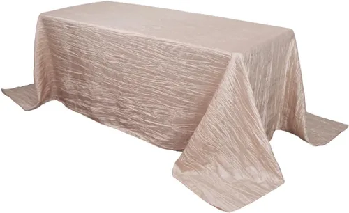 Miniatura 9 de YOUR CHAIR COVERS - Mantel Rectangular de Tafetán Arrugado de 90 x 132 Pulgadas - Azul Polvoriento, Manteles Rectangulares para Mesas Rectangulares