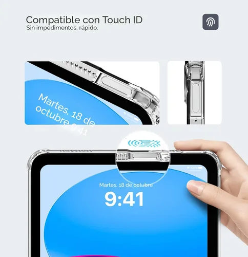 Miniatura 4 de MoKo Funda transparente para iPad (A16) de 11ª generación 2025 de 11 pulgadas/10ª generación 2022 de 10.9 pulgadas, TPU suave y ligero, 1