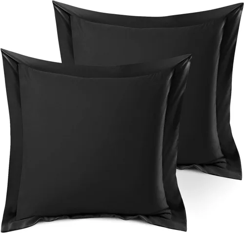 Miniatura 83 de Nestl Juego de 2 fundas tipo sham de almohada suaves - Fundas de almohada de microfibra de doble cepillado - Fundas de almohada de cama premium