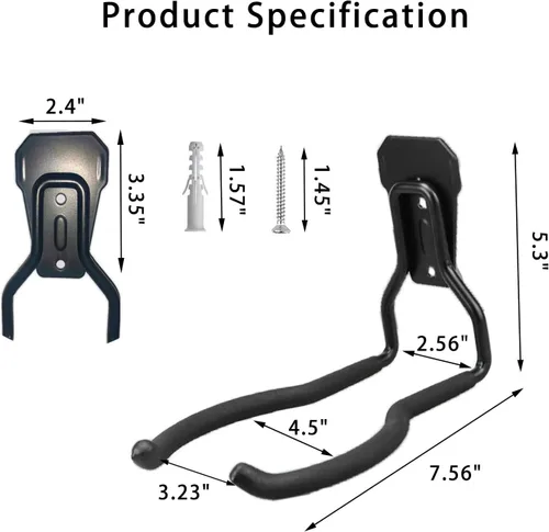 Miniatura 2 de Weedeater - Percha para recortadora de cuerdas, soporte para herramientas eléctricas montado en la pared, ganchos de utilidad para organizadores