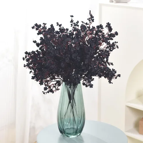 Miniatura 3 de 15 piezas de flores artificiales de aliento de bebé, plantas de seda falsas con sensación real, ramos florales de bricolaje para decoración de bodas