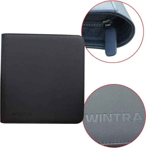 Miniatura 6 de Álbum negro de doble cara para tarjetas coleccionables de 12 bolsillos, carpeta de tarjetas premium de carga lateral, carpeta de 720 bolsillos