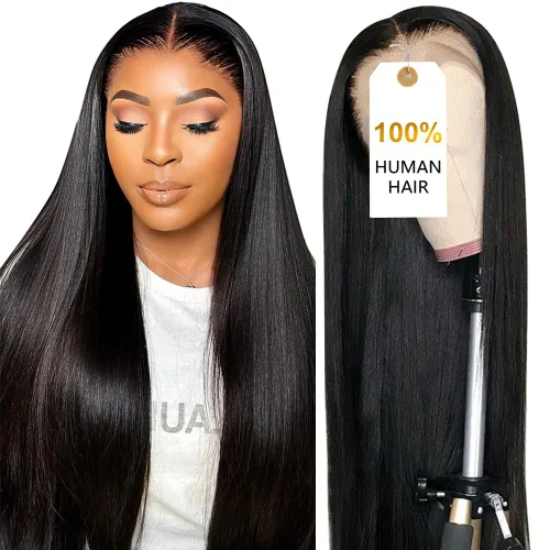 Miniatura 21 de CUTE BEIN Pelucas de cabello humano con encaje frontal HD de 13 x 6 pulgadas de densidad 250, [2 años de vida útil, 9.12 onzas], pelucas de cabello