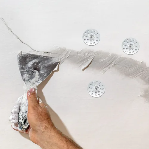 Miniatura 4 de 200 piezas de arandelas de reparación de pared de yeso de 1 pulgada, arandela de metal de zinc para tornillos, anillos de reparación de techo plano