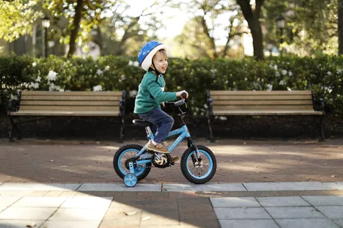 Miniatura 11 de Dynacraft Magna Kids Bike - Ruedas de 12 pulgadas con ruedas de entrenamiento en rojo, azul y verde para niños de 2 años en adelante