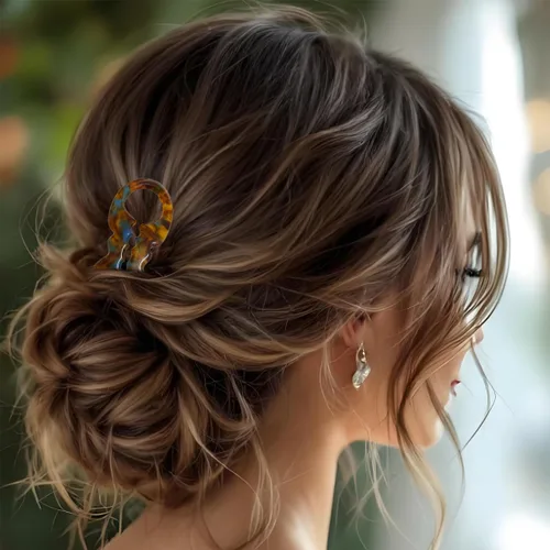 Miniatura 3 de 4 horquillas para el cabello para mujer, pinzas francesas de Prestiges, ángulo curvado, dentado, diseño antideslizante para horquillas francesas